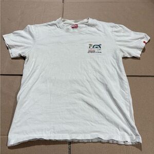 Quiksilver Off-White Tee with Red Logo